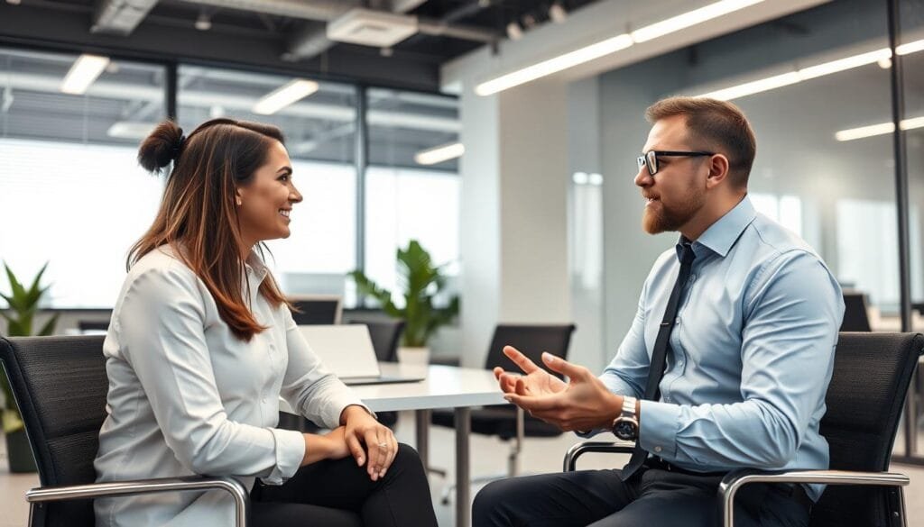 Бизнес лидер участващ в НЛП сесия с професионален коуч