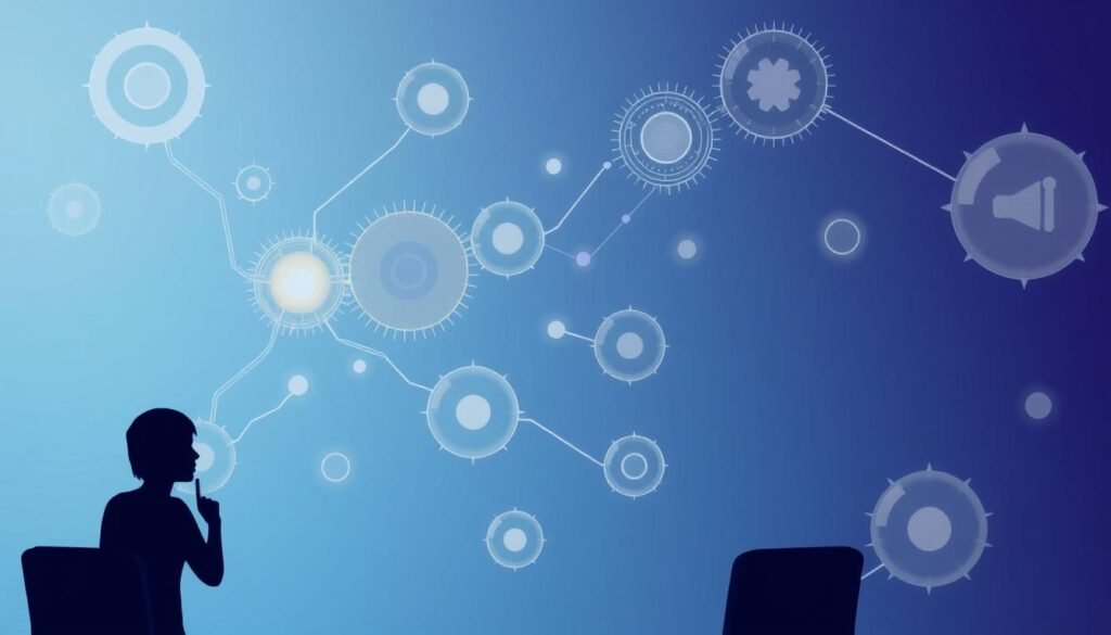 Диаграма показваща основните принципи на НЛП сесии и тяхното приложение в бизнеса